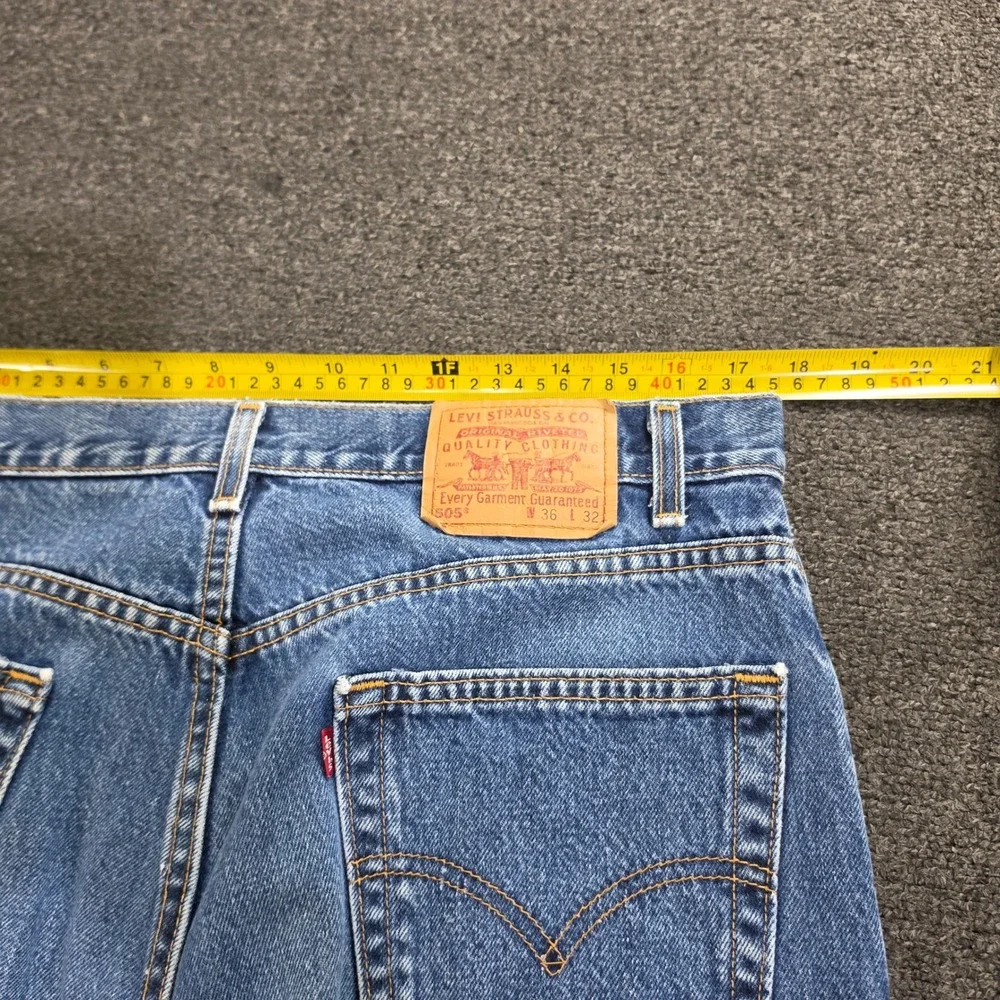Vintage Levis 505 Jeans Mens 36x32 Blue Vintage 90s Made in USA Regular Fit